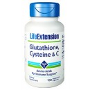 Glutathione con Cysteine y C, Glutation con Cisteina y VitaminaC 100 cápsulas LIFEEXTENSION