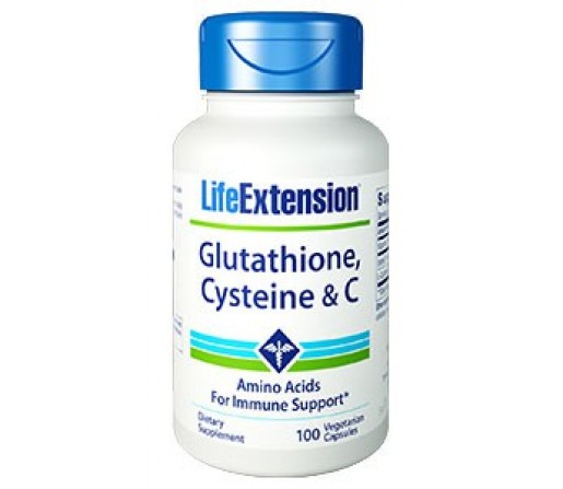Glutathione con Cysteine y C, Glutation con Cisteina y VitaminaC 100 cápsulas LIFEEXTENSION