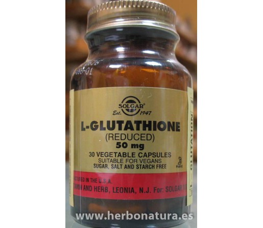L-Glutation 50mg. 30 cápsulas vegetales SOLGAR