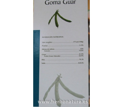 Goma Guar (Saciante) 500 comprimidos de 400mg. ELADIET