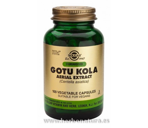 Gotu Kola Extracto Aéreo (Centella Asiatica) 100 cápsulas vegetales SOLGAR