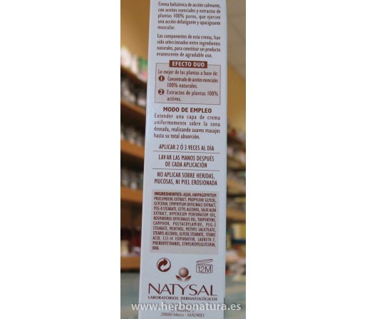 Harpagofito Forte Crema Corporal balsámica 75ml. NATYSAL