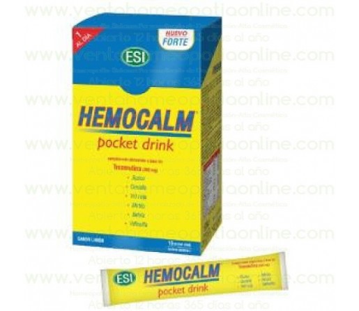 Hemocalm Pocket Drink, Rusco, Vid roja, Centella, Castaño de indias... 16 monodosis ESI