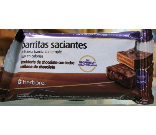 Barritas Saciantes  Herbopuntia Chocolate 35gr. HERBORA
