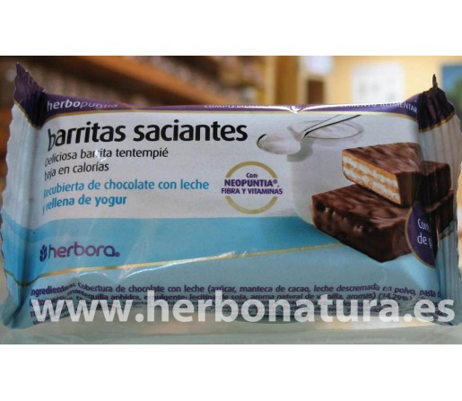 Barritas Saciantes Herbopuntia (chocolate y yogur) 35gr. HERBORA