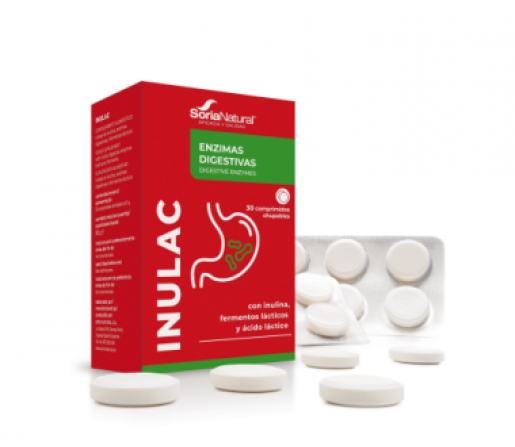 Inulac (Inulina, enzimas, fermentos lácteos y ácido láctico) 30 comprimidos SORIA NATURAL
