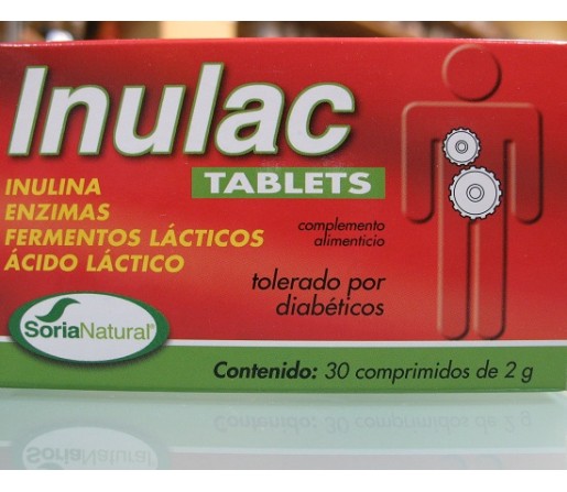 Inulac (Inulina, enzimas, fermentos lácteos y ácido láctico) 30 comprimidos SORIA NATURAL