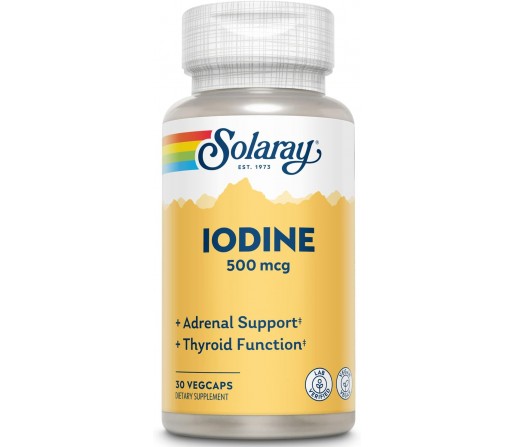 Iodine, Yodo 500mcg. 30 cápsulas SOLARAY