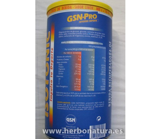 Isotonic 500gr. GSN