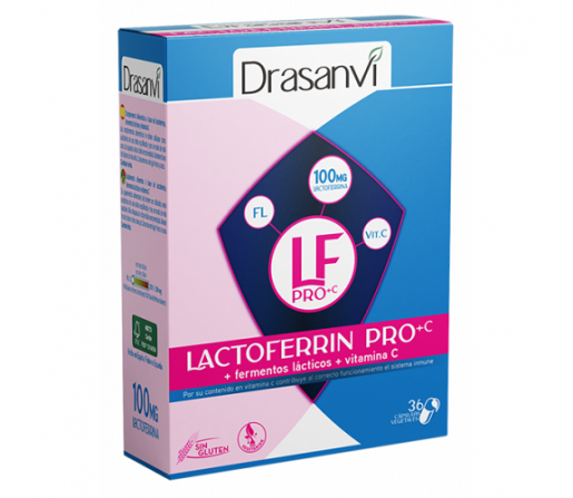 Lactoferrin Pro, Lactoferrina, Probióticos... 36 cápsulas DRASANVI