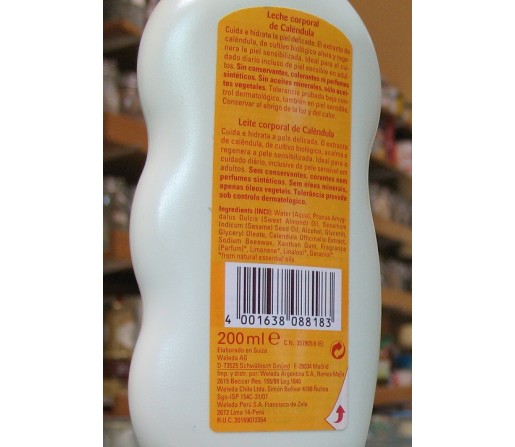 Leche corporal Caléndula bebé 200ml. WELEDA