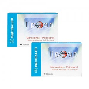 2 Unidades Lipsan nuevo con Monacolinas, Policosanol, Alcachofa, Q10, Cromo... 30 cápsulas INTERNATURE
