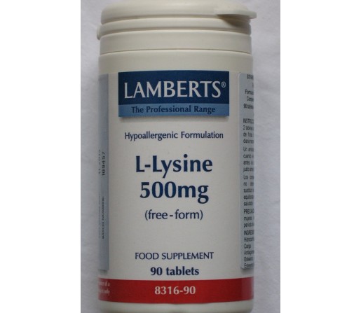 L-lisina 500mg. forma libre