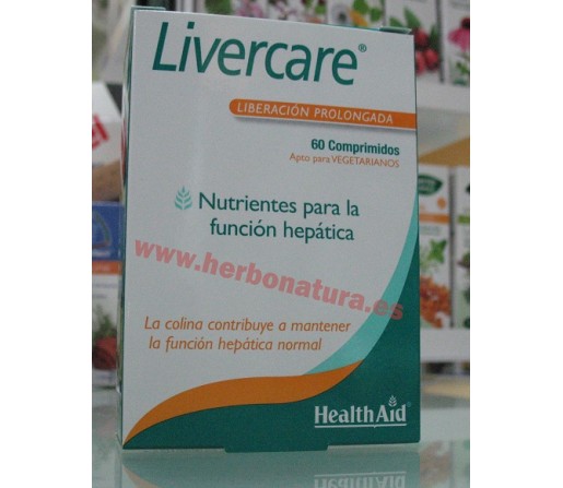 Livercare, función hepática 60 comprimidos HEALTH AID