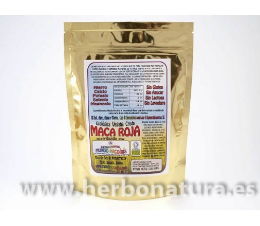 Maca Roja Cruda y Ecológica 250gr. SUPERALIMENTOS