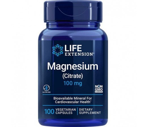 Magnesio (Citrato de magnesio) Magnesium Citrate 100 cápsulas vegetales LIFEEXTENSION