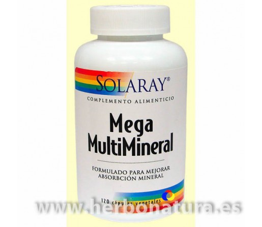 Mega Multi Mineral 120 cápsulas SOLARAY