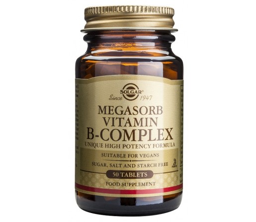 Megasorb Vitamin B-Complex Coenzimas de Vitamina B 50 comprimidos SOLGAR