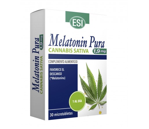 Melatonin Pura Melatonina con Cannabis Sativa 1,9mg. 30 comprimidos ESI