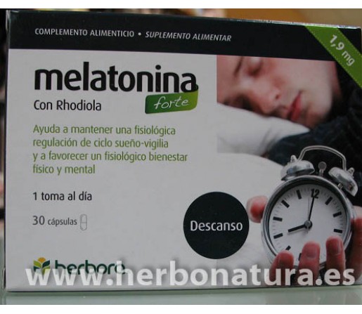 Melatonina Forte 1mg. con Rhodiola 30 cápsulas HERBORA