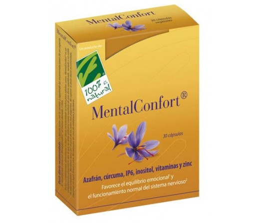 Mental Confort, IP6 Oro, Cúrcuma, Azafrán, Zinc... 30 cápsulas 100 % NATURAL