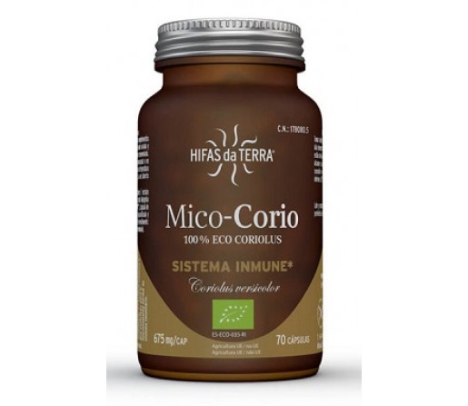 Mico-Corio  HdT,  Ecológico 70 cápsulas HIFAS DA TERRA