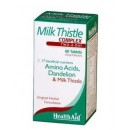 Milk Thistle Complex, Cardo Mariano, Aminoácidos, Diente de León... 60 comprimidos HEALTH AID