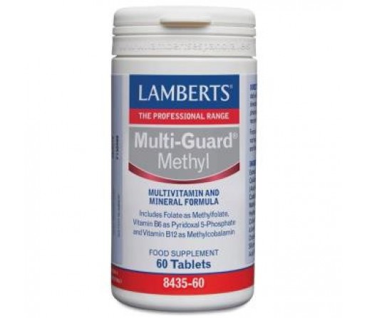 Multi Guard Methyl, Multivitaminas y Minerales en forma metilada 60 comprimidos LAMBERTS