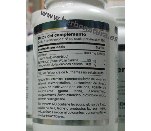 Vitamina C 1000mg Natural C 100 tabletas con Bioflavonoides DOUGLAS