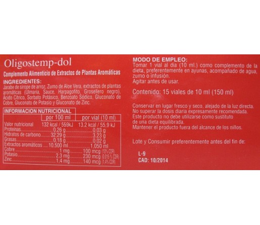 Oligostemp-dol 15 viales DERBÓS