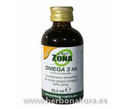 Omega 3 Rx, Líquido dieta de la zona 3 frascos de 33,3ml. ENERZONA
