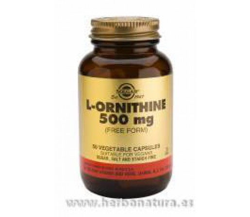 L-Ornitina 500 mg 50 Cápsulas vegetales SOLGAR
