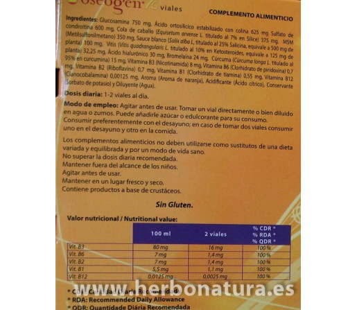 20 Viales Oseogen 7G Complemento Articular Última Generación - DRASANVI