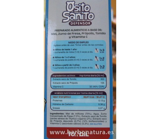 Osito Sanito Defensor (defensas) Jarabe 200ml. TONGIL