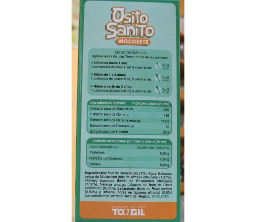 Osito Sanito Mocosete Respirar Bien Jarabe 200ml. TONGIL