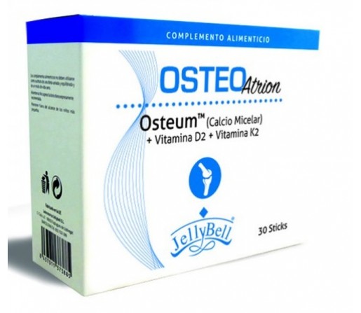 Osteo Atrion, Osteum ( Caseína micelar hidrolizada), D3 y K2 30 sobres JELLYBELL