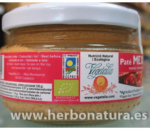Paté Mexicano (picante) Ecológico VEGETALIA 110gr.
