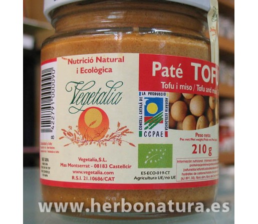 Paté Tofu y Miso Ecológico VEGETALIA 210gr.