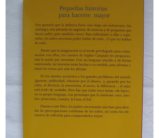 Pequeñas historias para hacerse mayor, Libro Sophie Carquain EDAF