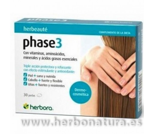 Phase 3 cabello, piel y uñas 30 cápsulas HERBORA