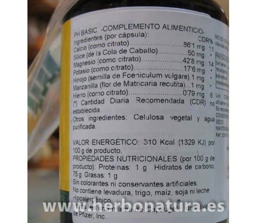 PH Basic (Alcalinizante) 60 cápsulas NATURE`S PLUS