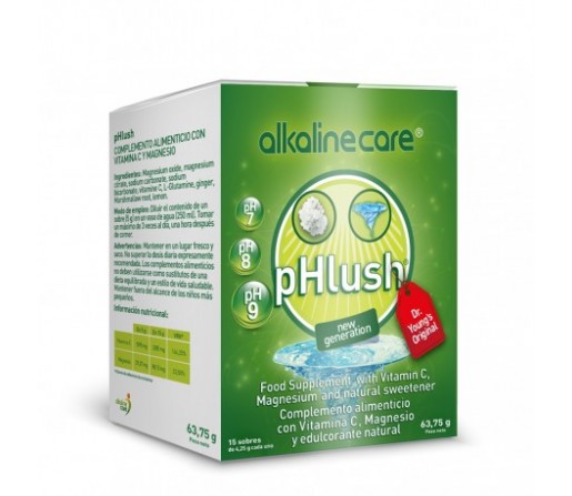 pHLush, Alcalinizante Limpiador Intestinal 15 sobres. YOUNG PHOREVER