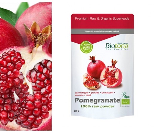 Pomegranate Raw Bio, Granada Polvo Biológica 200gr. BIOTONA