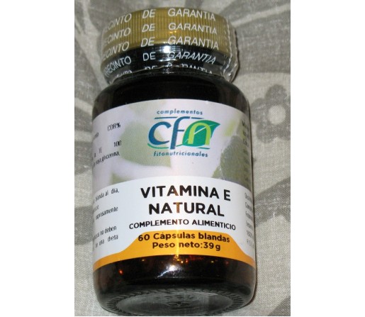 Vitamina E natural 400 UI. d-alfa tocoferol 60 cápsulas CFN