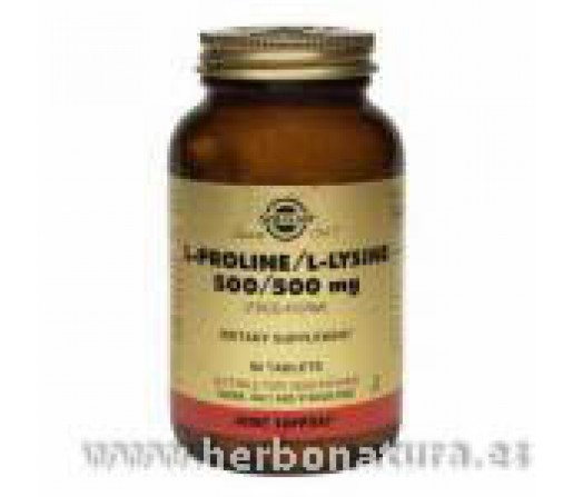 L-Prolina / L-Lisina 500 / 500 mg 90 Comprimidos SOLGAR