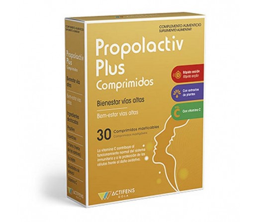 Propolactiv Plus Erísimo, propóleo, equinacea y vitamina C 30 comprimidos masticables HERBORA