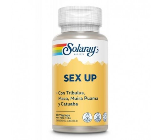 Sex Up Fórmula Afrodisíaca con Catuaba, Tribulus, Maca y Muira Puama 60 cápsulas SOLARAY