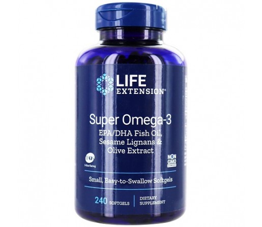 Super Omega 3 EPA, DHA con Lignanos de Sesamo 240 perlas LIFEEXTENSION