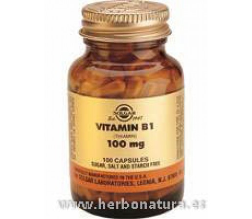 Vitamina B1 100 mg (Tiamina) 100 Cápsulas vegetales