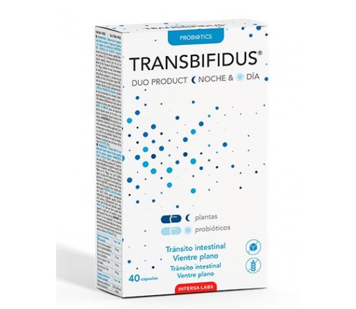 Transbifidus Transito Intestinal con Probióticos Dia y Noche 40 cápsulas INTERSA